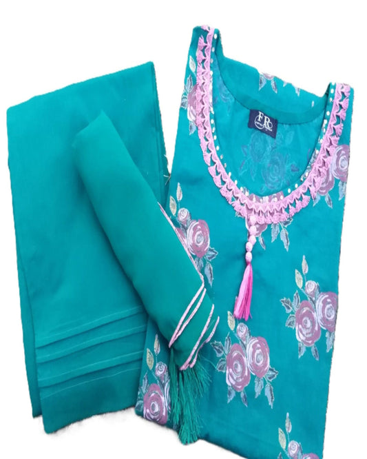 Fabric lawn Shirt and trouser 3 Pieces